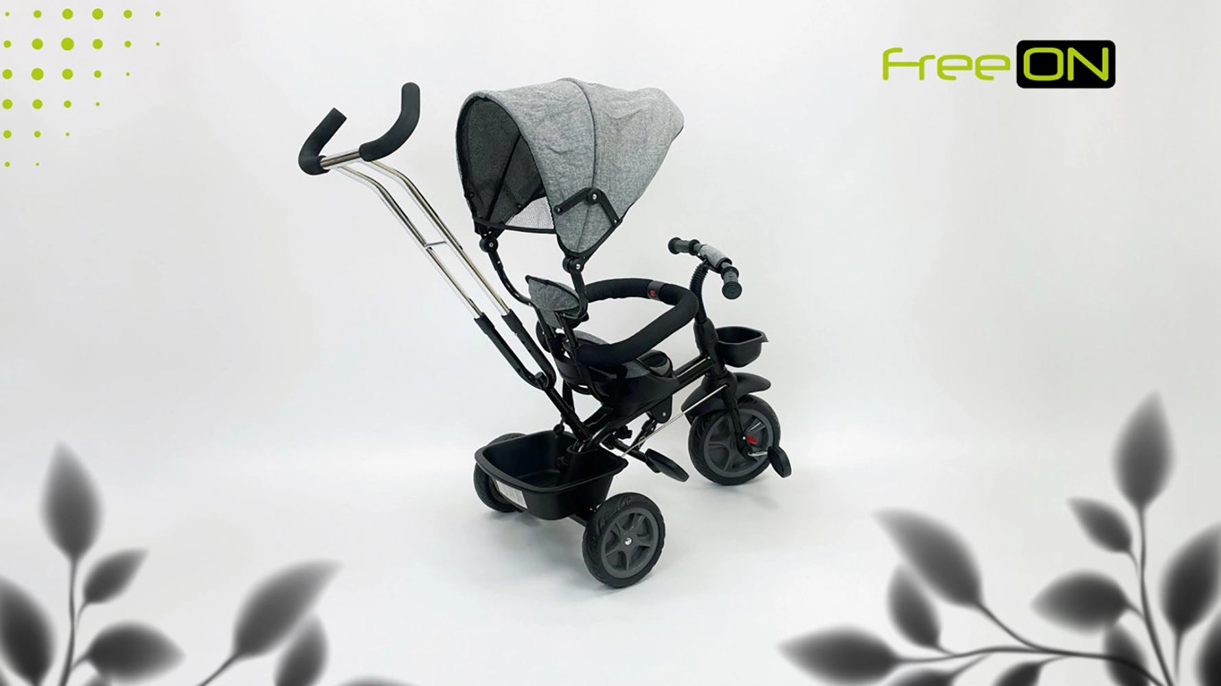 Трехколесный детский велосипед Free2Move Sport Black Grey