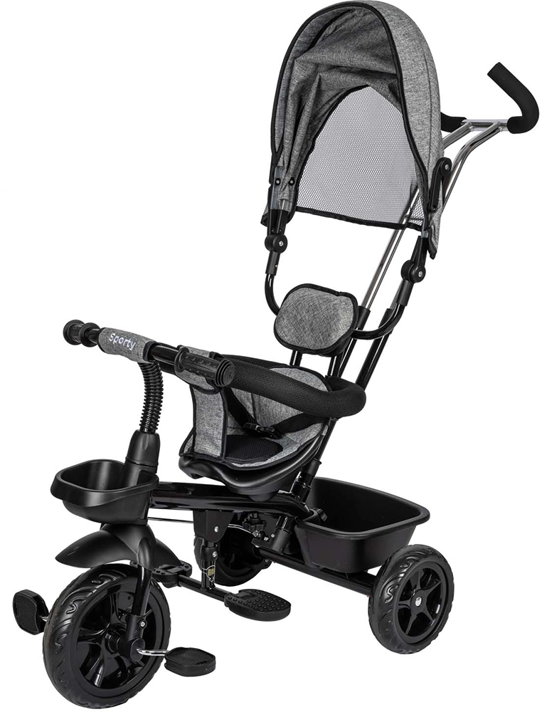 Трехколесный детский велосипед Free2Move Sport Black Grey