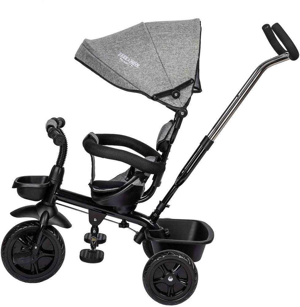 Трехколесный детский велосипед Free2Move Sport Black Grey