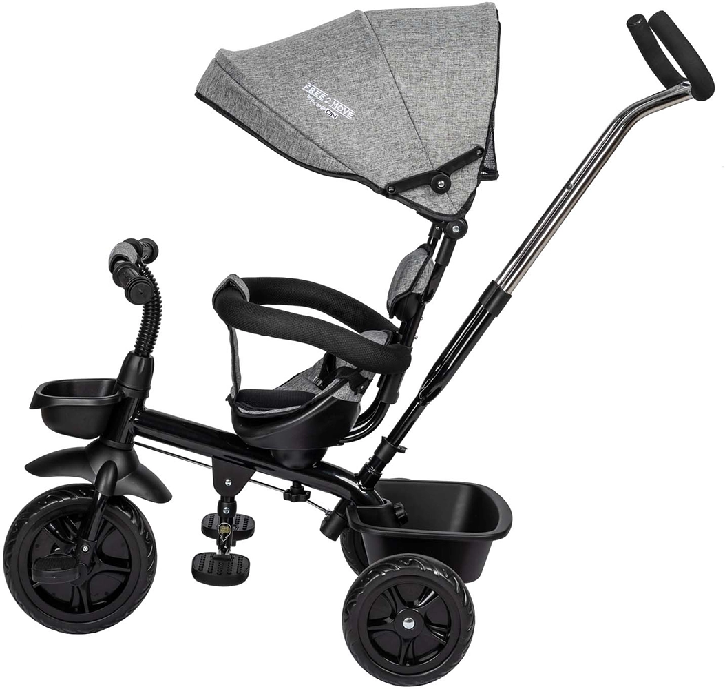 Трехколесный детский велосипед Free2Move Sport Black Grey