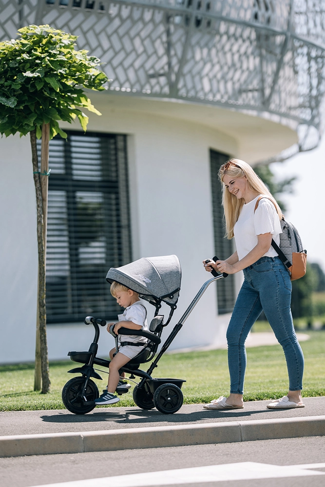 Трехколесный детский велосипед Free2Move Sport Black Grey