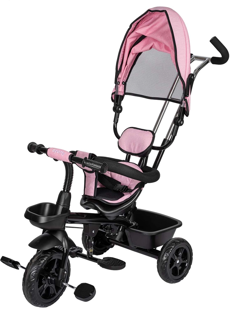 Триколісний дитячий велосипед Free2Move Sport Black Pink