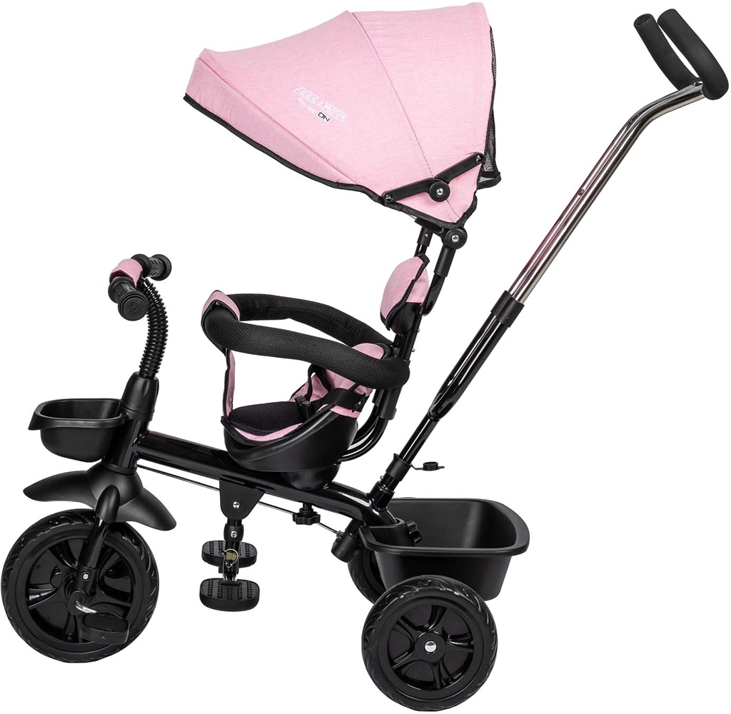 Триколісний дитячий велосипед Free2Move Sport Black Pink