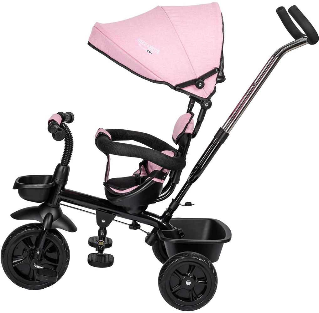 Триколісний дитячий велосипед Free2Move Sport Black Pink