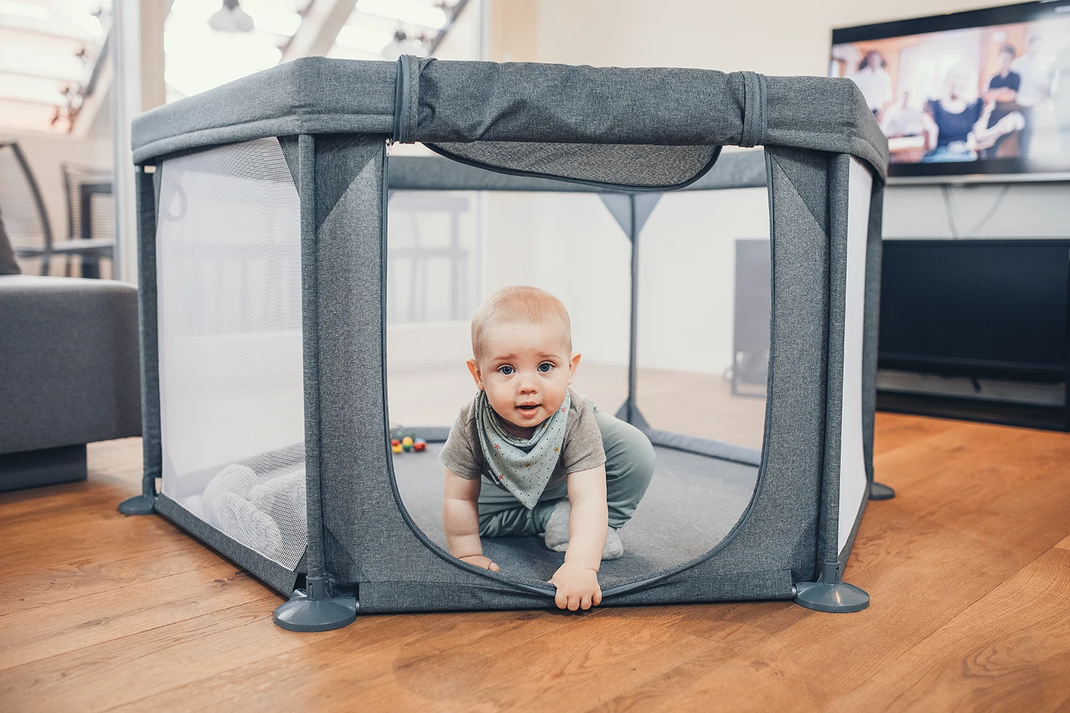 Манеж FreeON HEXAGON Grey