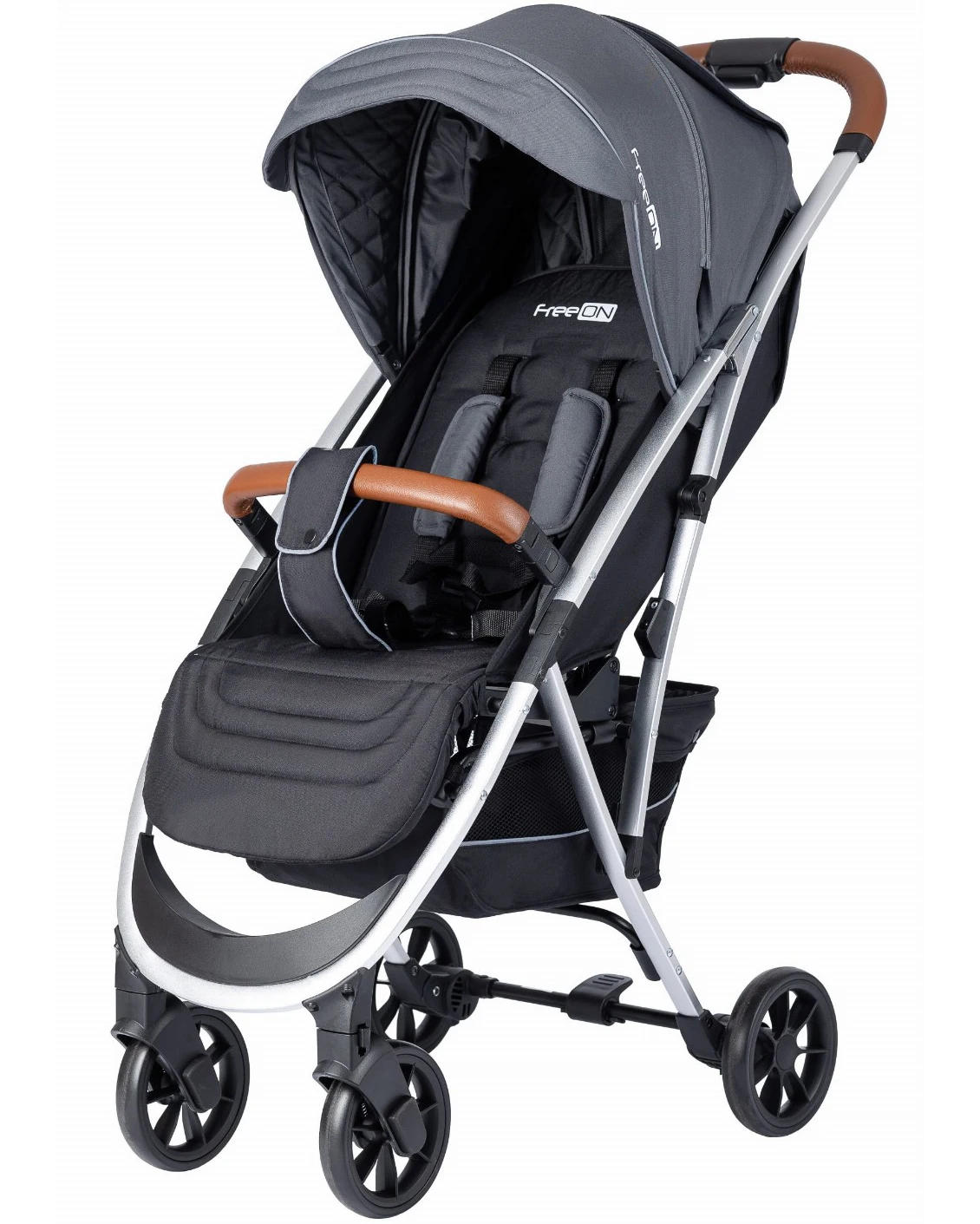 Прогулочная коляска FreeON LUX Premium Dark Grey-Black