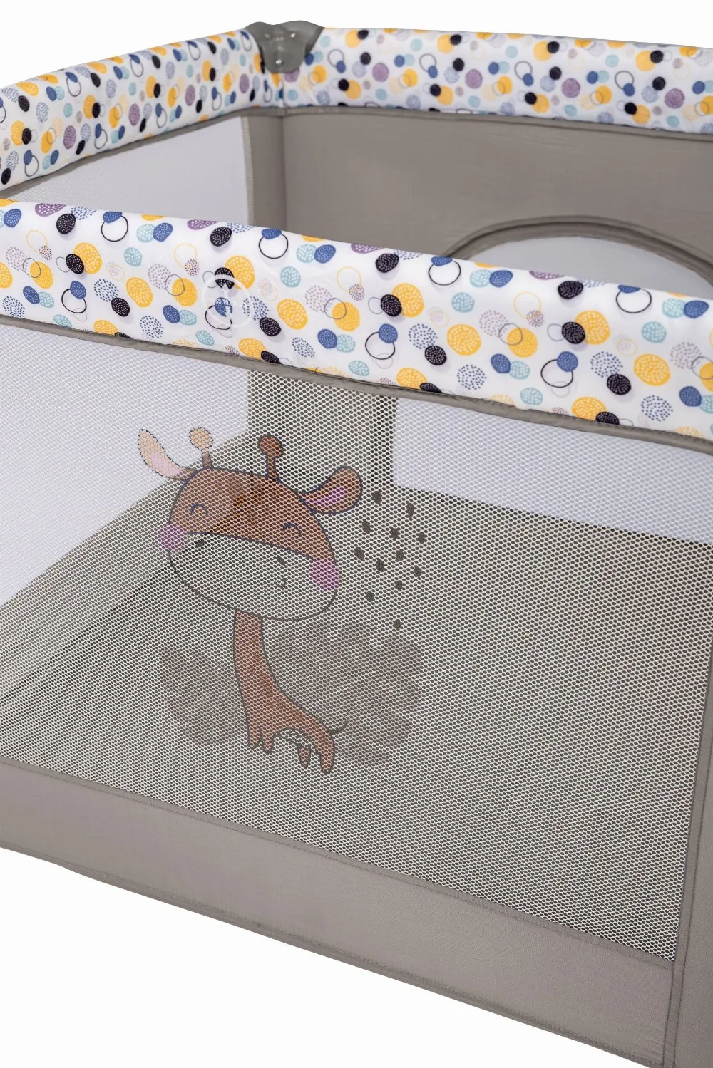 Манеж FreeON Square Giraffe, grey