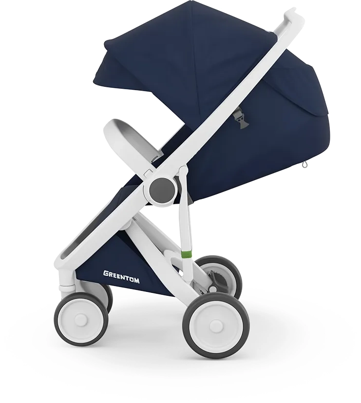 Прогулянкова коляска Greentom Classic Blue-White