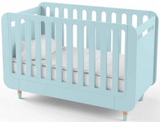 Кроватка-трансформер IndigoWood Bubble Kit 124,5x63,5cm blue (с дополнительным бортиком)