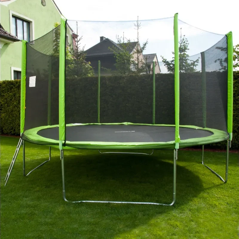Батут с защитной сеткой и лестницей inSPORTline Froggy PRO 366 cm