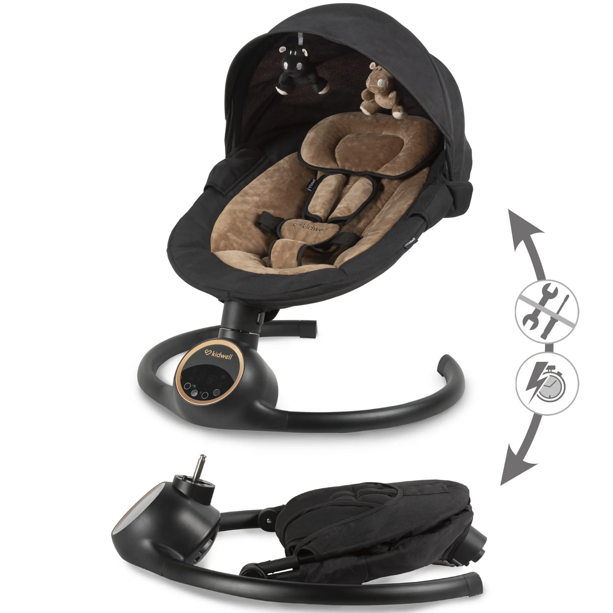 Электрическая качалка Kidwell REVE Black/Gold