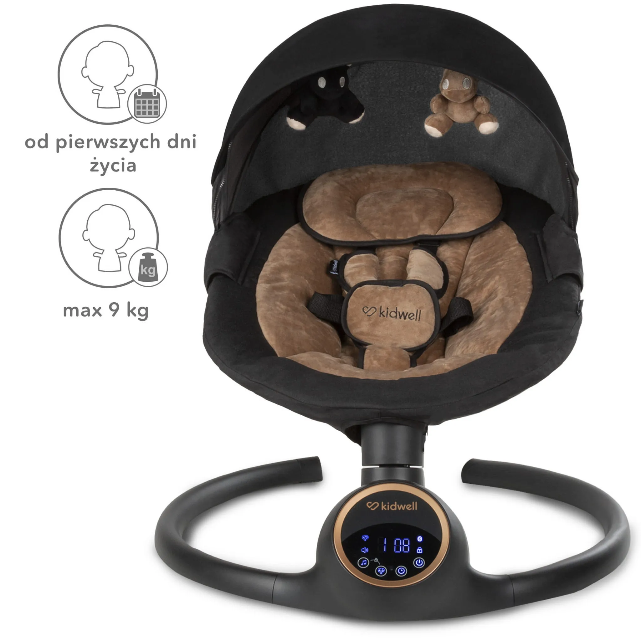 Электрическая качалка Kidwell REVE Black/Gold