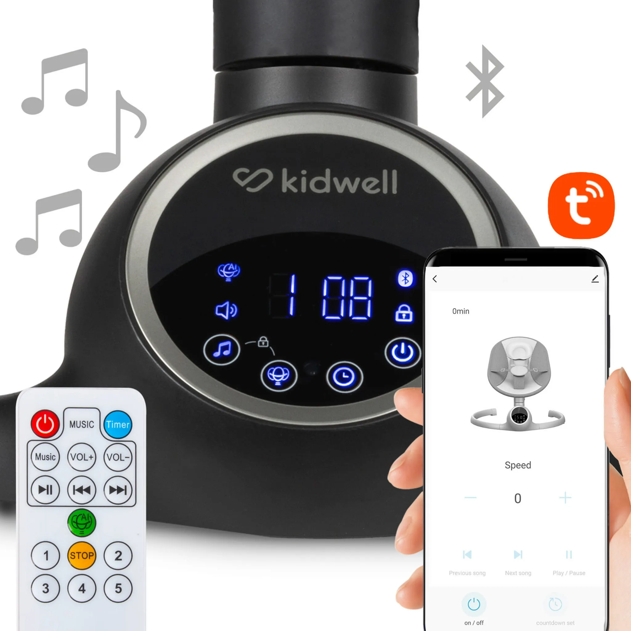 Электрическая качалка Kidwell REVE Black/Silver