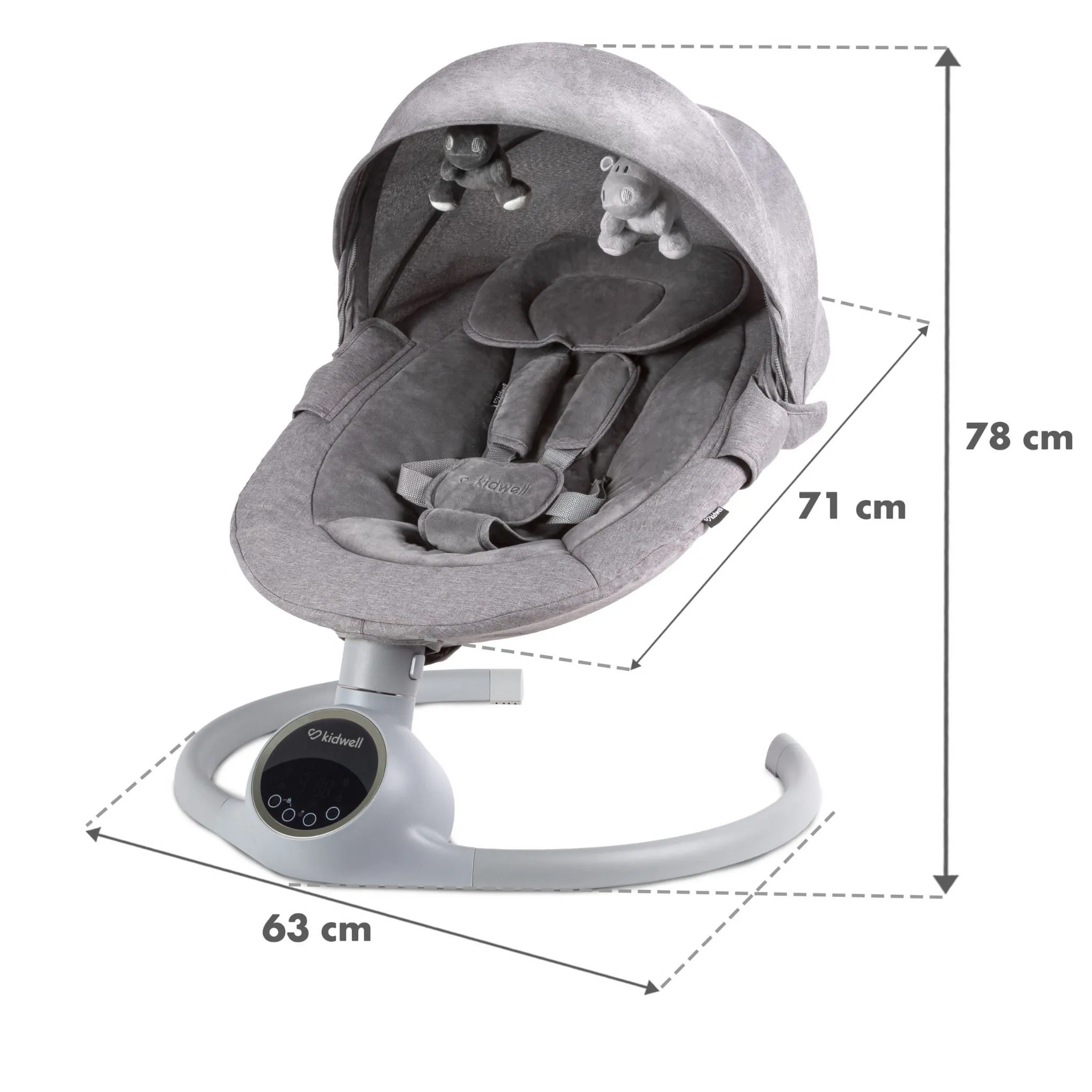 Электрическая качалка Kidwell REVE Grey/Silver