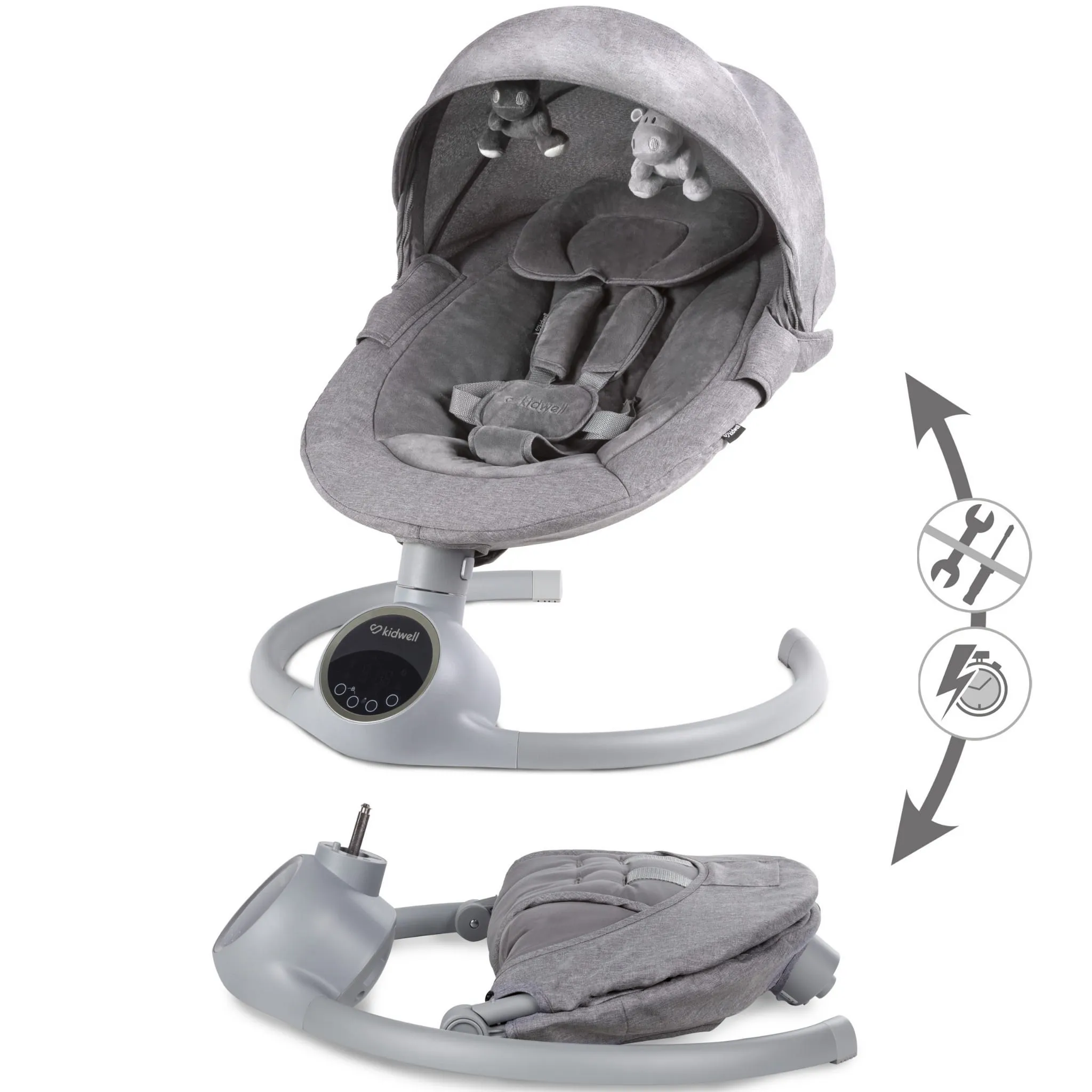 Электрическая качалка Kidwell REVE Grey/Silver