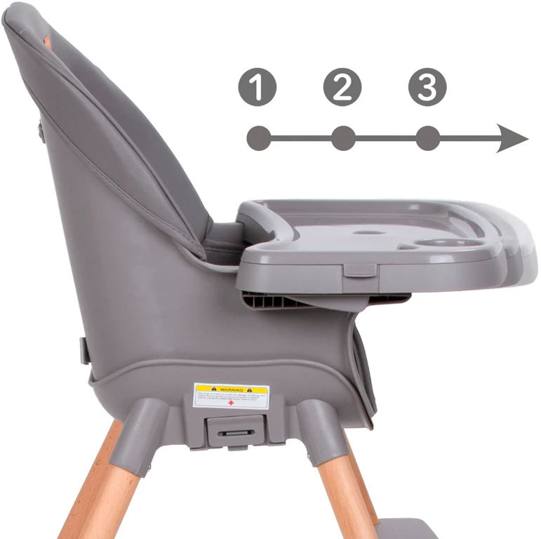 Стульчик для кормления Kidwell Eatan WOOD Gray