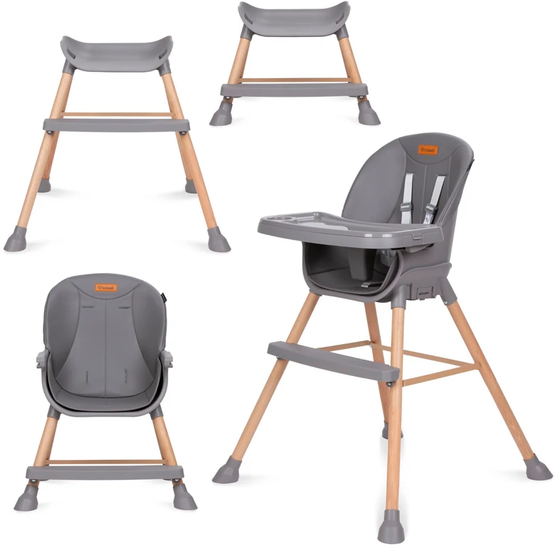 Стульчик для кормления Kidwell Eatan WOOD Gray