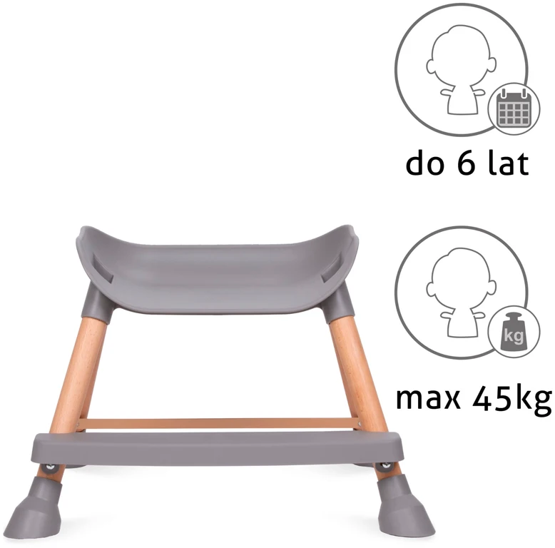 Стульчик для кормления Kidwell Eatan WOOD Gray