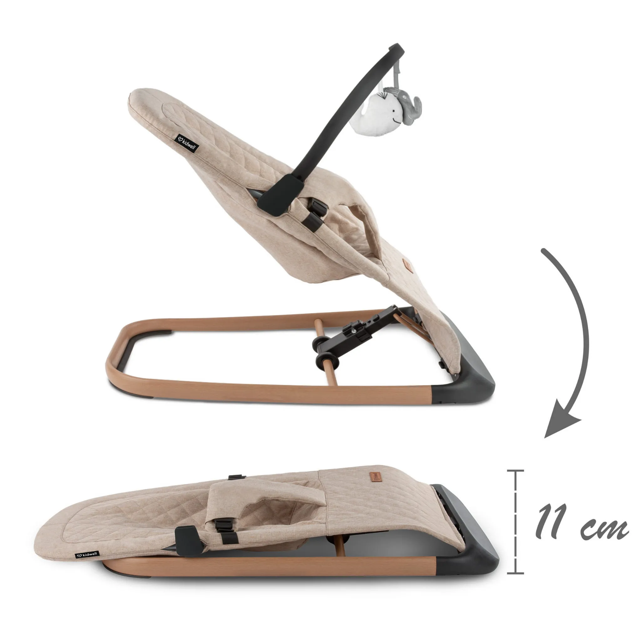 Шезлонг Kidwell Laro Beige/Wooden