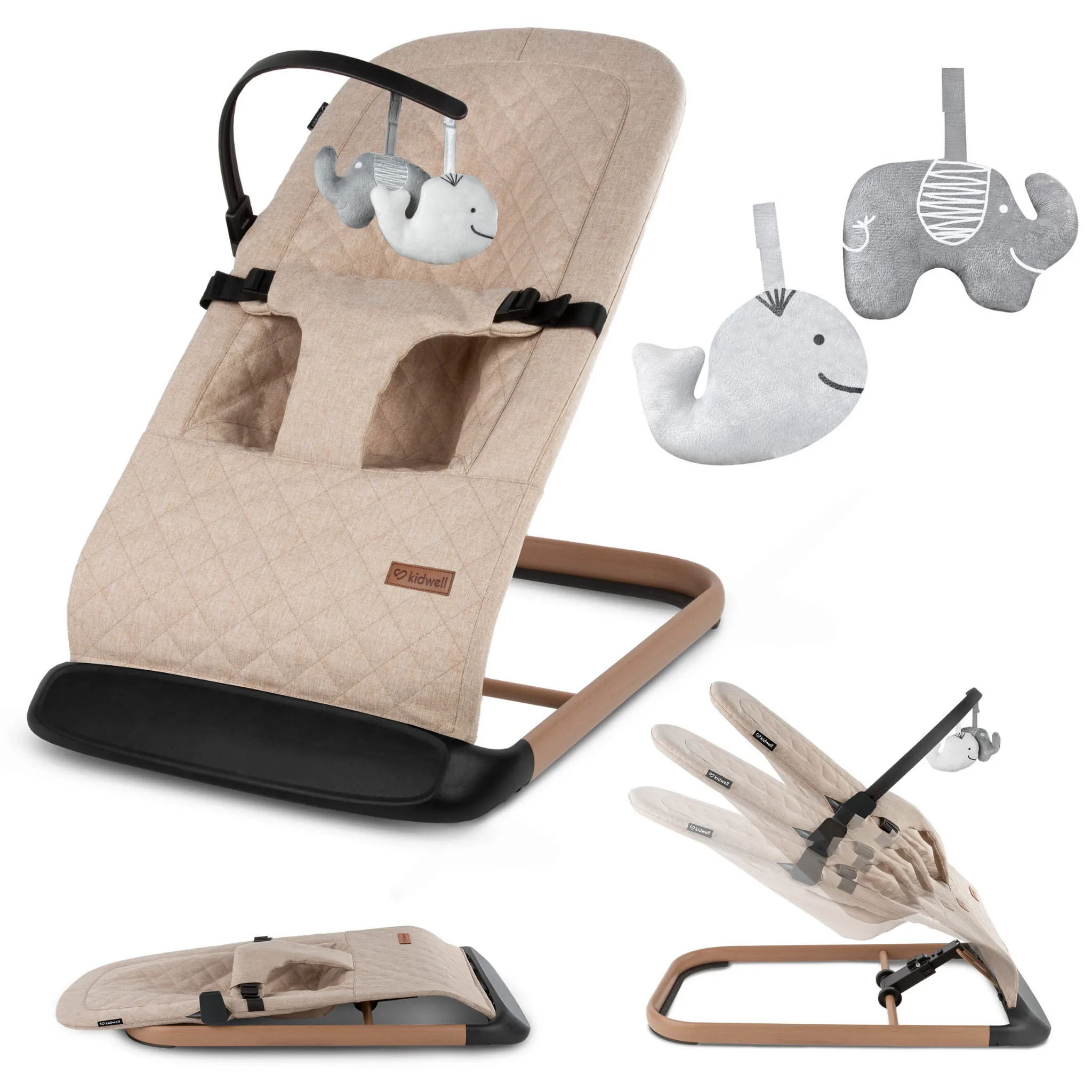 Шезлонг Kidwell Laro Beige/Wooden