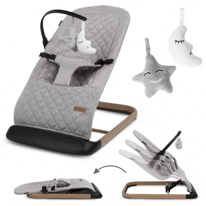 Шезлонг Kidwell Laro Full grey/wooden