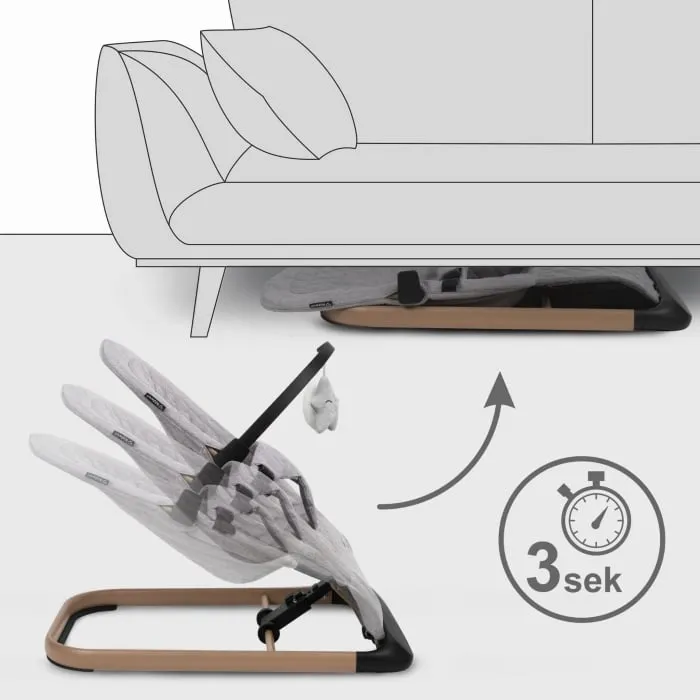 Шезлонг Kidwell Laro Full grey/wooden