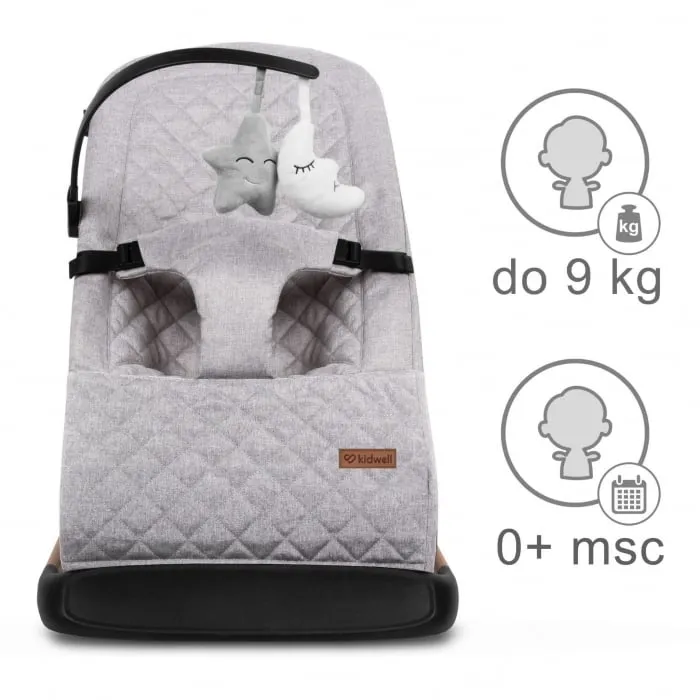 Шезлонг Kidwell Laro Full grey/wooden
