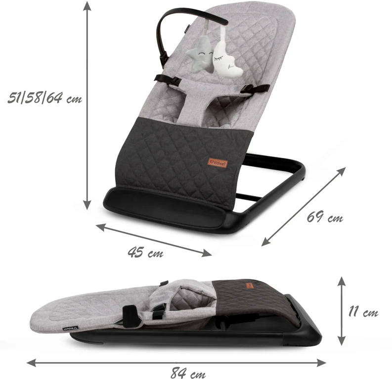 Шезлонг Kidwell Laro Gray/Black