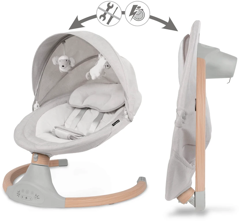 Шезлонг - качели Kidwell Luxi Light Melange/Wooden