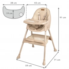 Стульчик для кормления Kidwell TINTO beige
