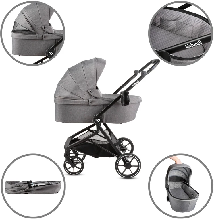 Детская коляска 2 в 1 Kidwell Velmont Gray