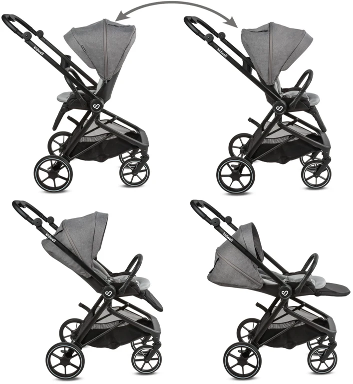 Детская коляска 2 в 1 Kidwell Velmont Gray
