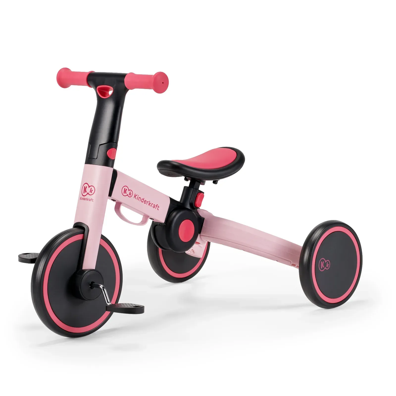 Дитячий триколісний велосипед 3 в 1 Kinderkraft 4TRIKE Candy Pink