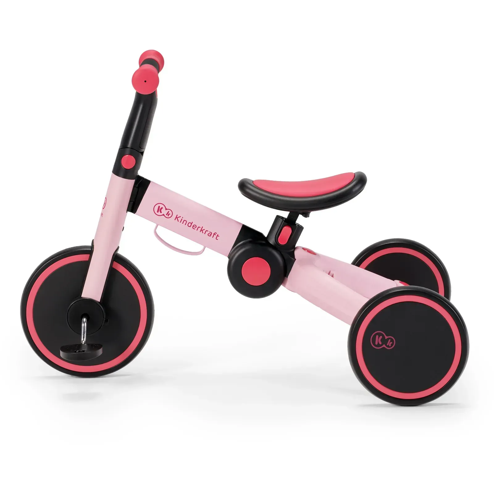 Дитячий триколісний велосипед 3 в 1 Kinderkraft 4TRIKE Candy Pink