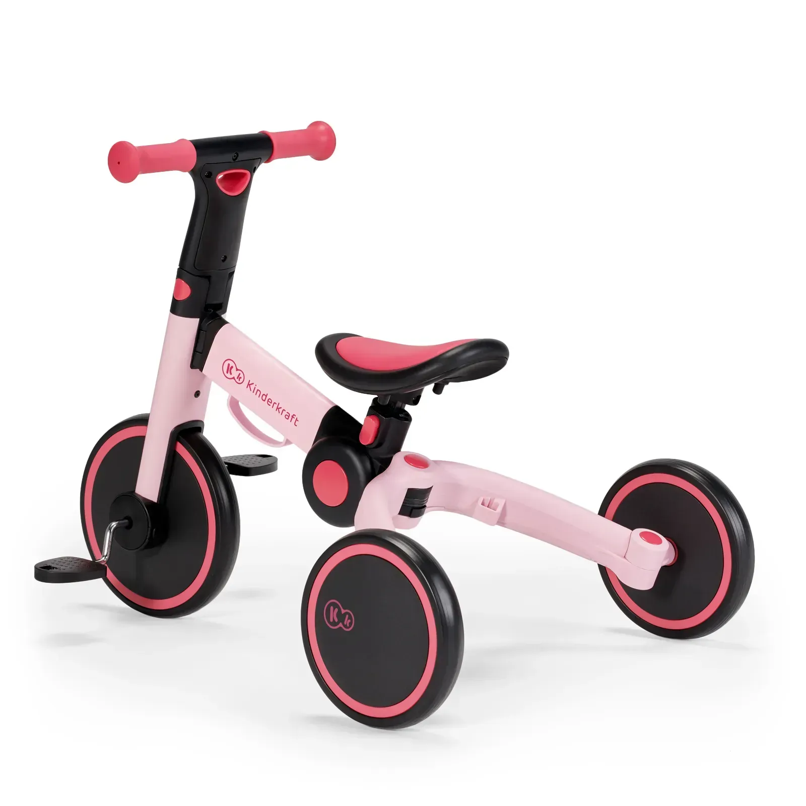 Дитячий триколісний велосипед 3 в 1 Kinderkraft 4TRIKE Candy Pink