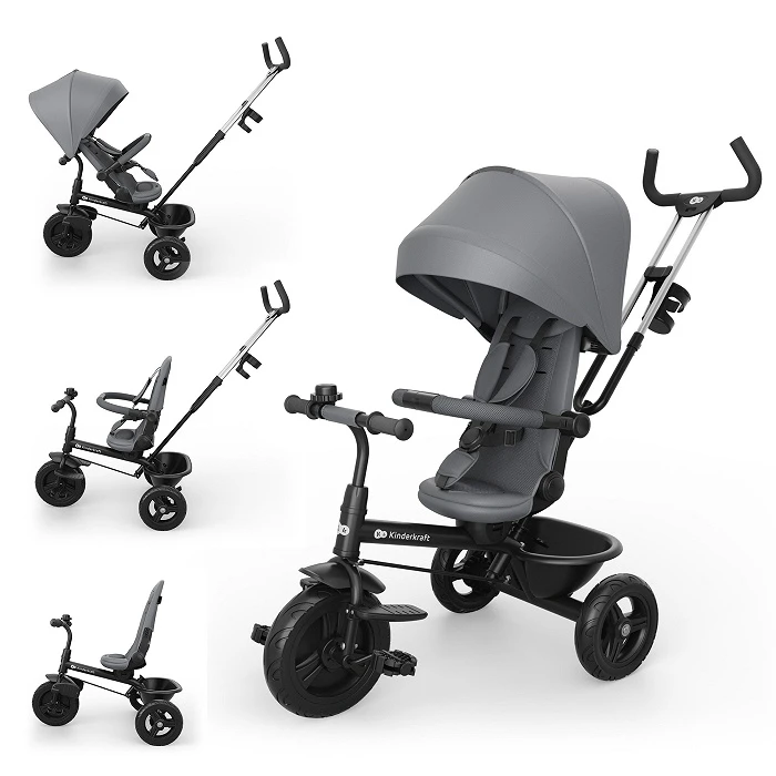 Трехколесный велосипед Kinderkraft Aston 2 Plus Grey