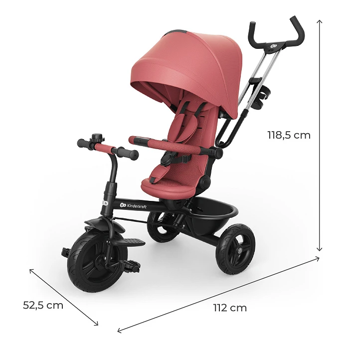 Трехколесный велосипед Kinderkraft Aston 2 Plus Pink