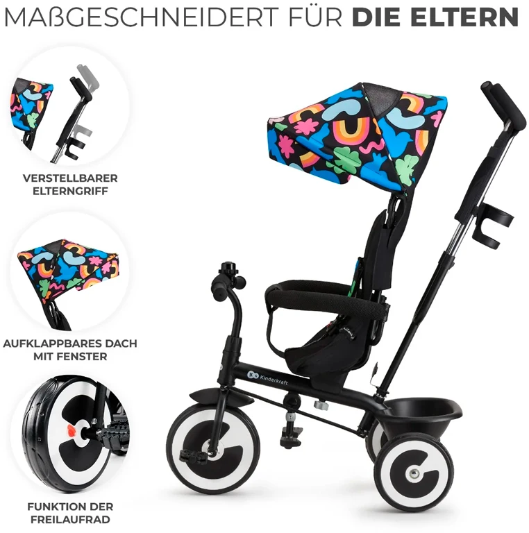 Триколісний велосипед Kinderkraft Aston Happy Shapes
