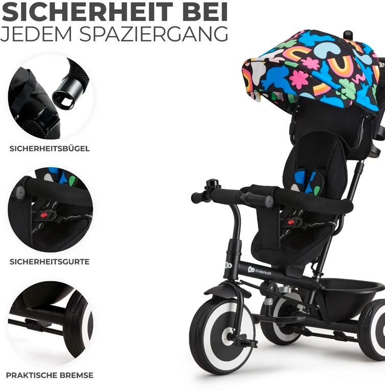 Триколісний велосипед Kinderkraft Aston Happy Shapes