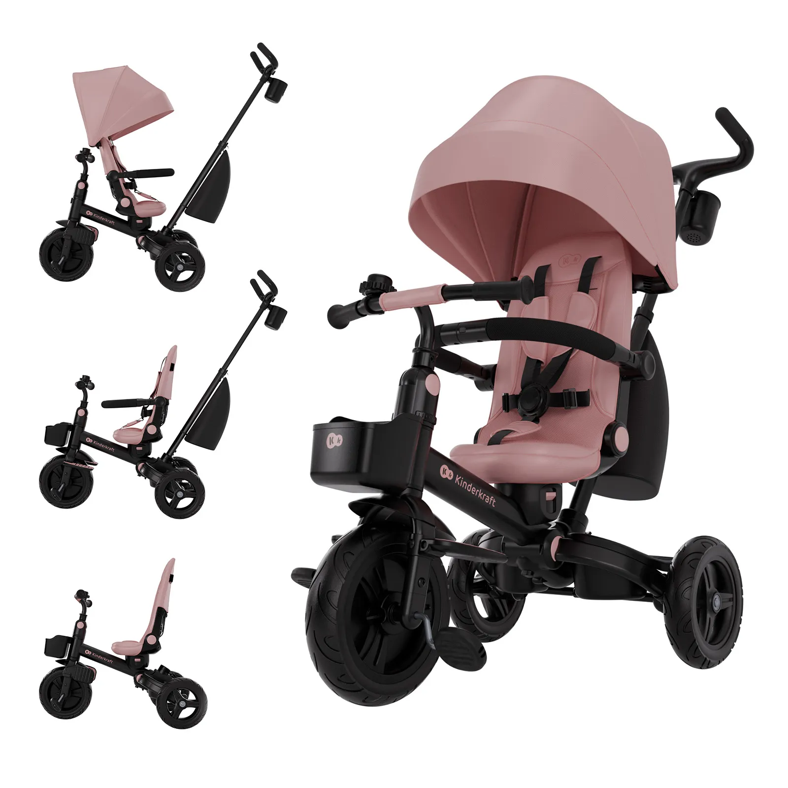 Триколісний велосипед Kinderkraft Aveo 2 Plus Pink