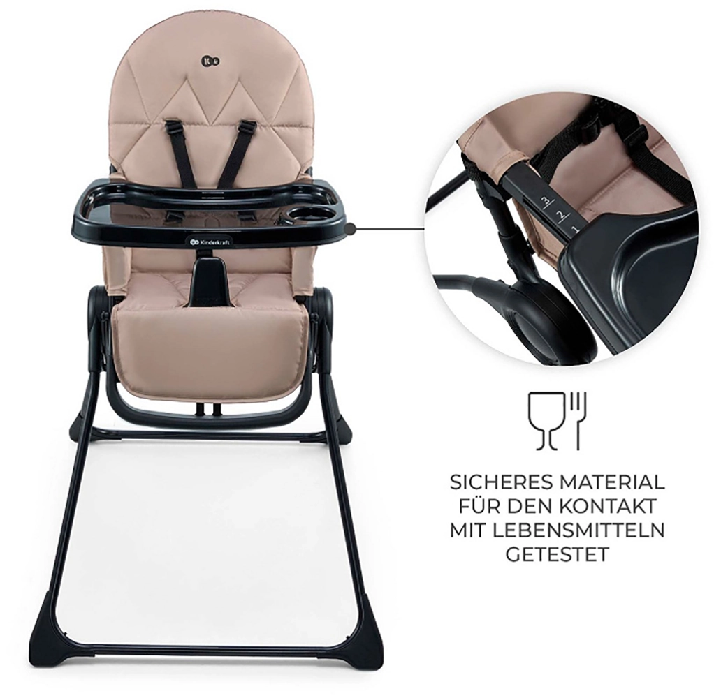 Стільчик для годування Kinderkraft Binci Beige