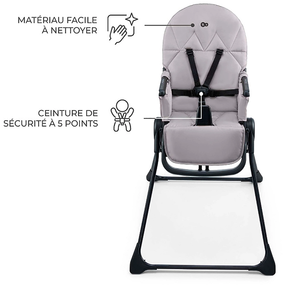 Стільчик для годування Kinderkraft Binci Grey