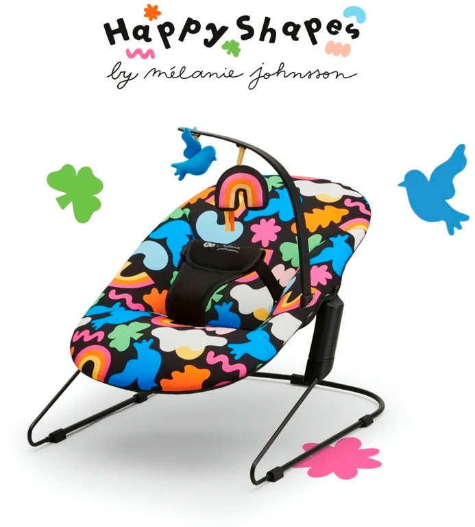 Дитячий шезлонг Kinderkraft Calmee Happy Shapes