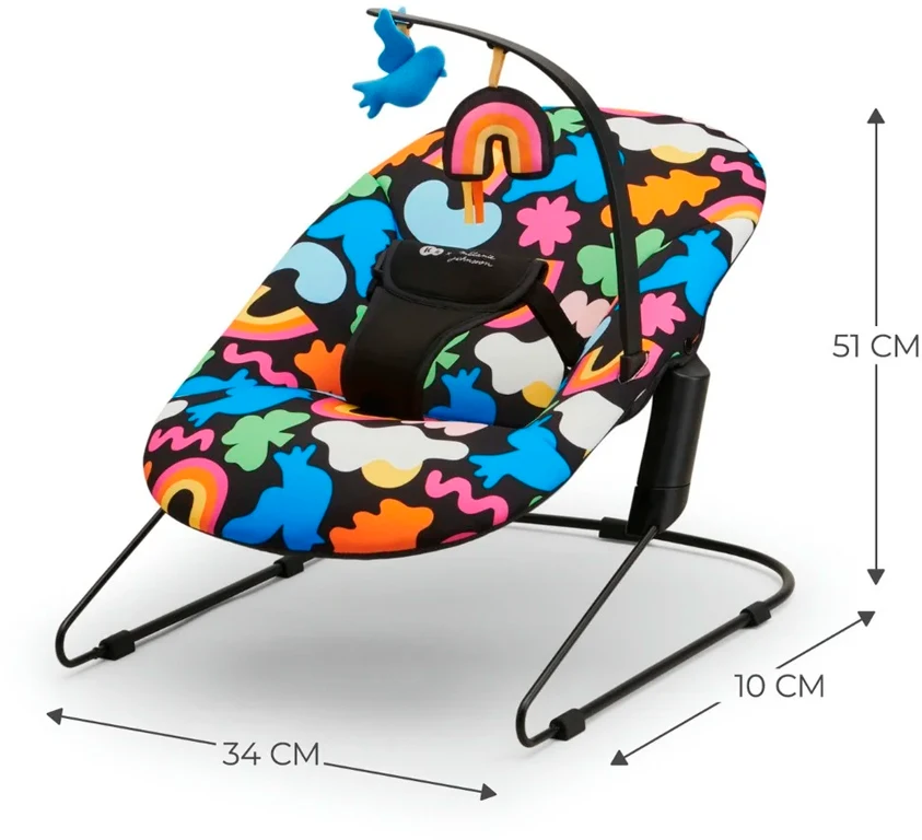 Дитячий шезлонг Kinderkraft Calmee Happy Shapes