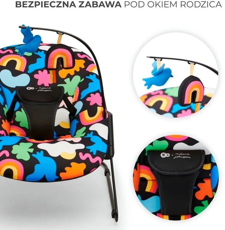 Дитячий шезлонг Kinderkraft Calmee Happy Shapes