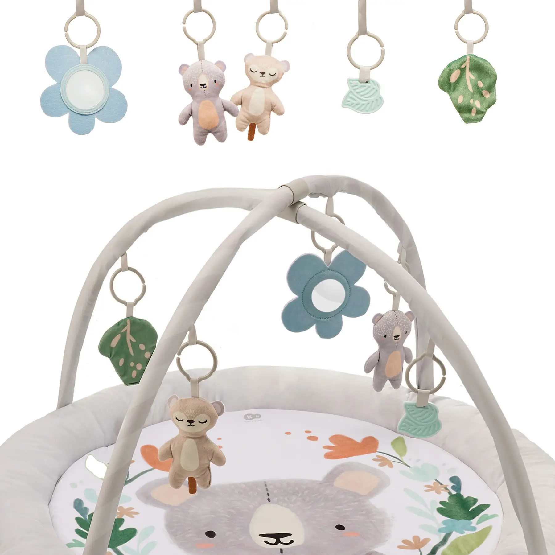 Двусторонний коврик Kinderkraft Cozyplay (KPCOZY00LGR0000)