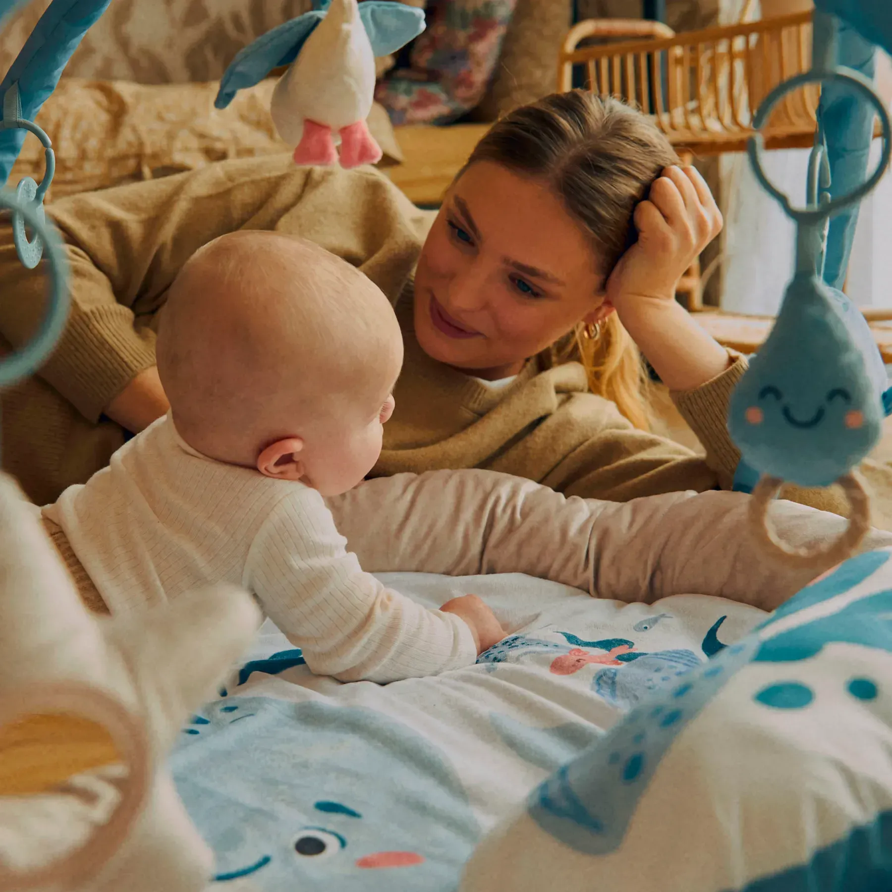 Двусторонний коврик Kinderkraft Cozyplay Nordic Breeze