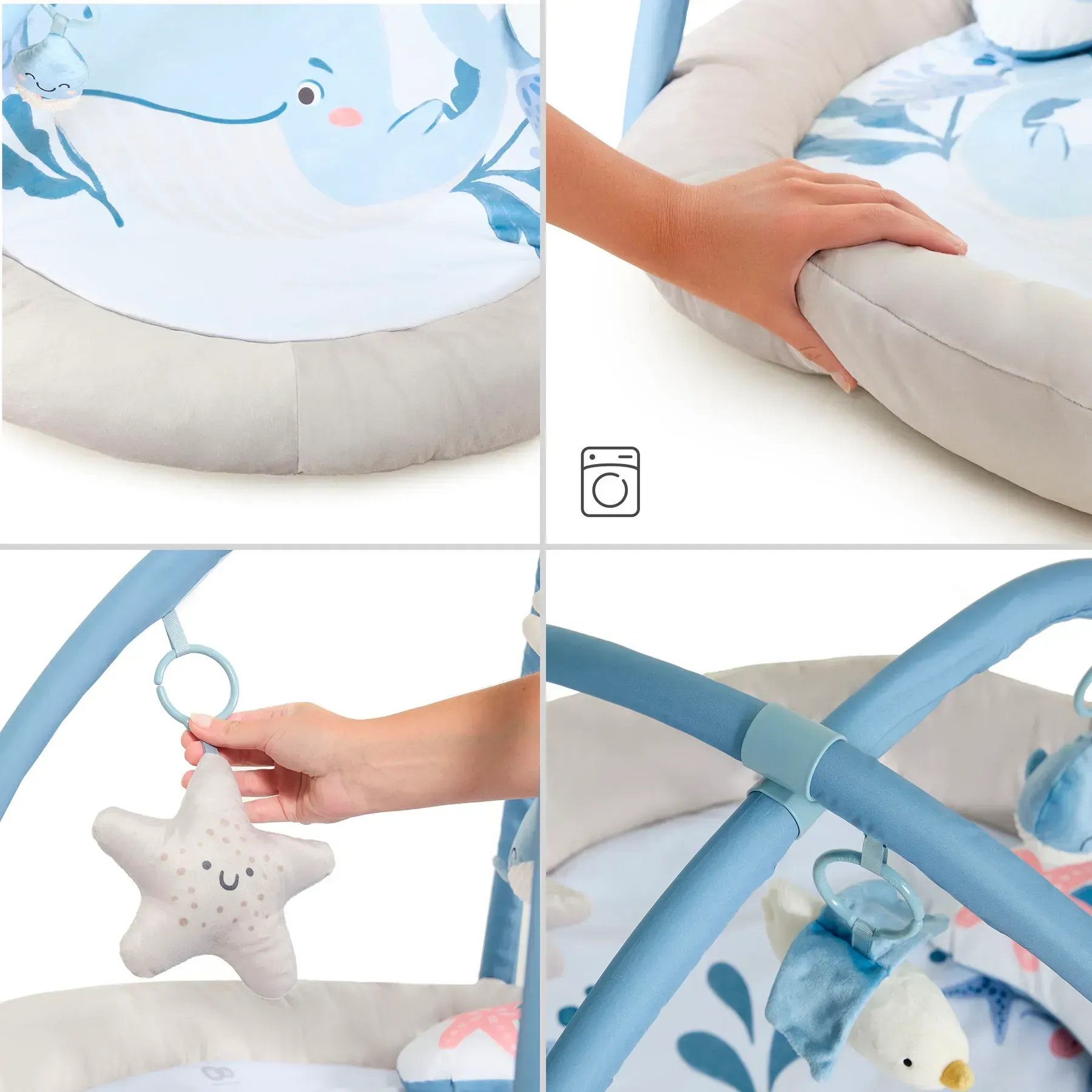 Двусторонний коврик Kinderkraft Cozyplay Nordic Breeze
