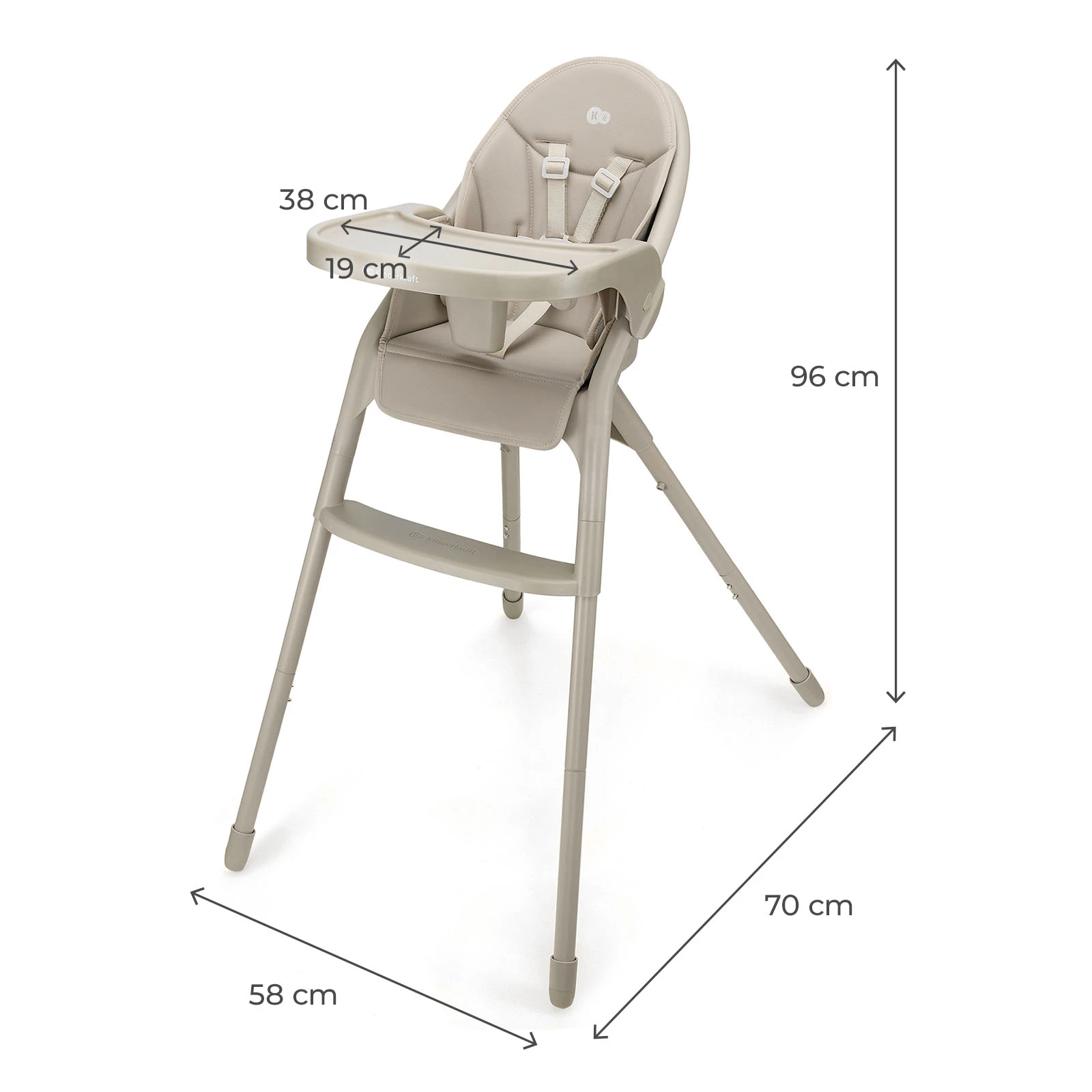 Стульчик для кормления Kinderkraft Dinnly Beige