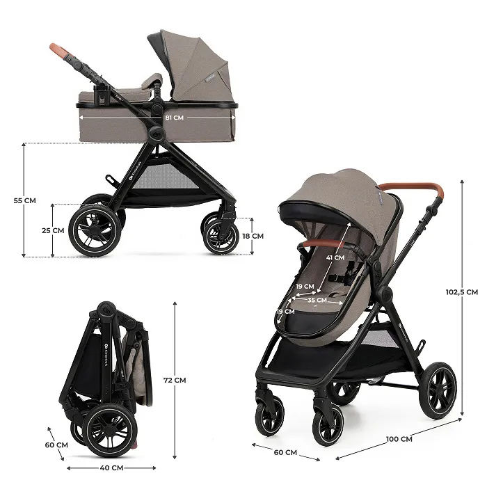Універсальна коляска 3 у 1 Kinderkraft Esme Pro Pure Black